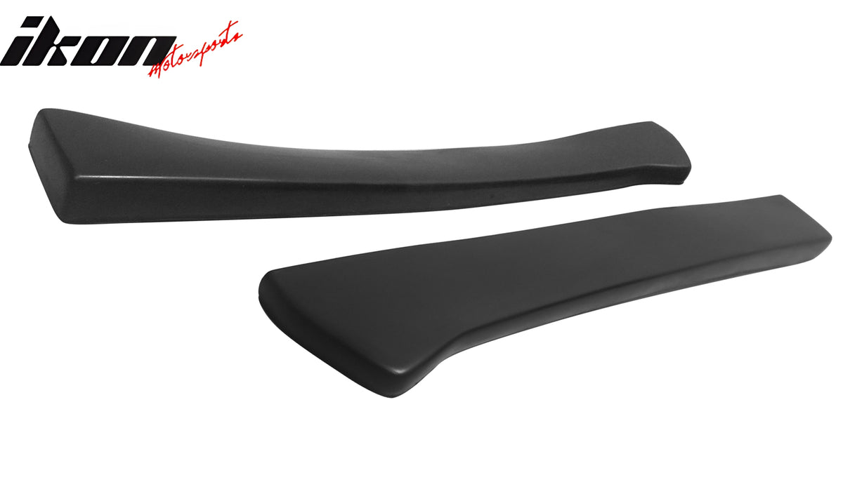 Universal 13" x 2" Rear Bumper Lip Side Corner Aprons Canard Caps Black PU 2PCS