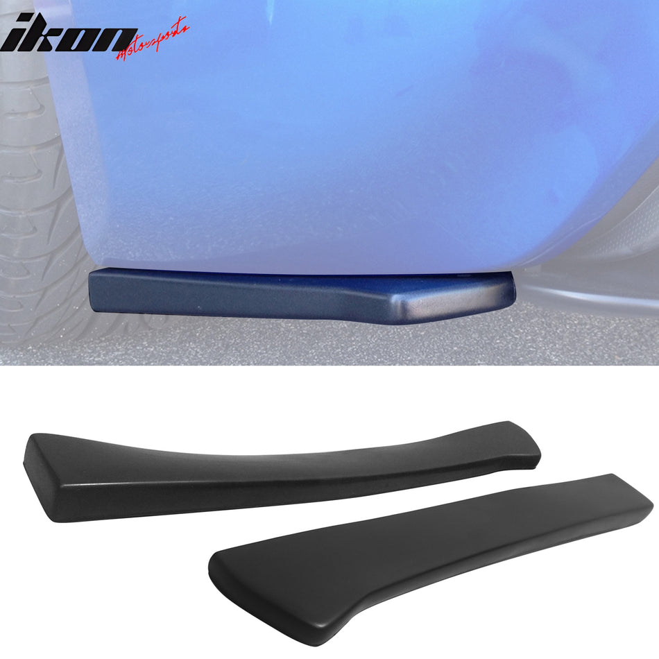 Universal 16" x 2" Rear Bumper Lip Side Aprons Splitter Unpainted