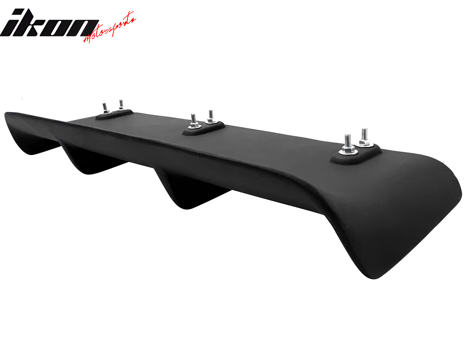 Universal 31"x9" MDA 4-Fin Rear Bumper Lip Diffuser Valance Splitter Matte Black