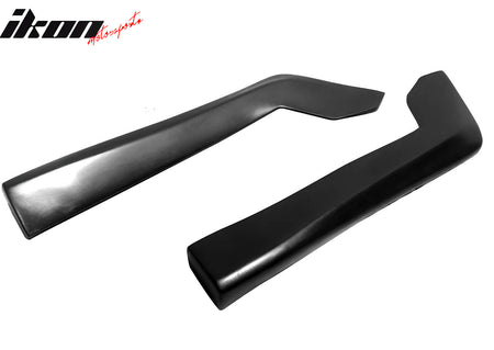 Universal 14" x 7" DT Style Rear Bumper Lip Side Corner Aprons Canard Cap PU 2PC