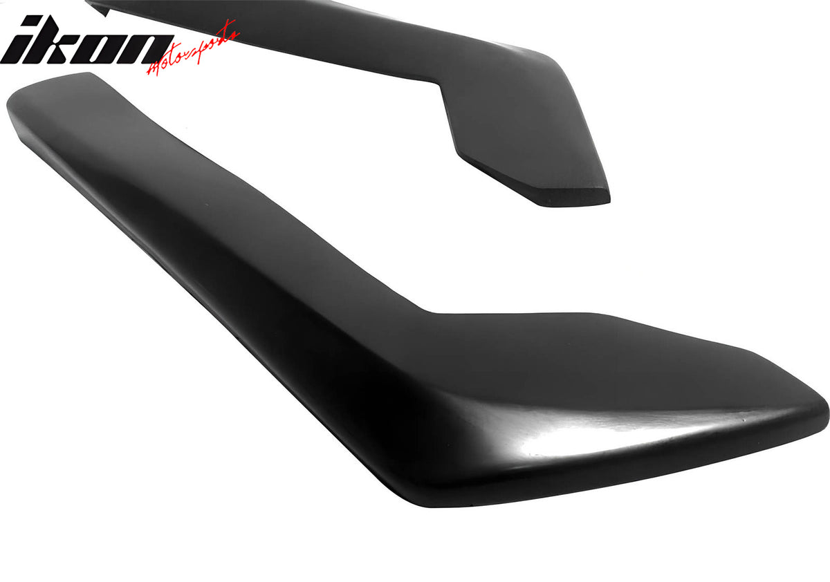 Universal 14" x 7" DT Style Rear Bumper Lip Side Corner Aprons Canard Cap PU 2PC