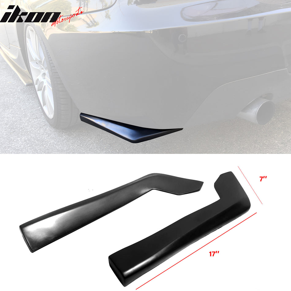 2005-2008 BMW E90 3-Series DT Style Rear Lip Side Aprons Black PU