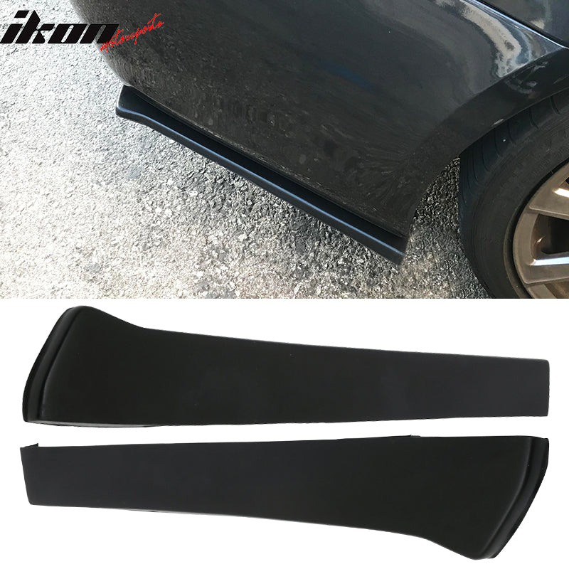 Universal 19" CS Style Rear Bumper Spats Side Extension Lips PU 2PC