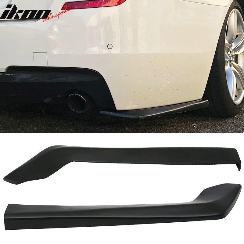 Universal 2Pc HT 20in Rear Bumper Spats Sides Extension Splitter PU