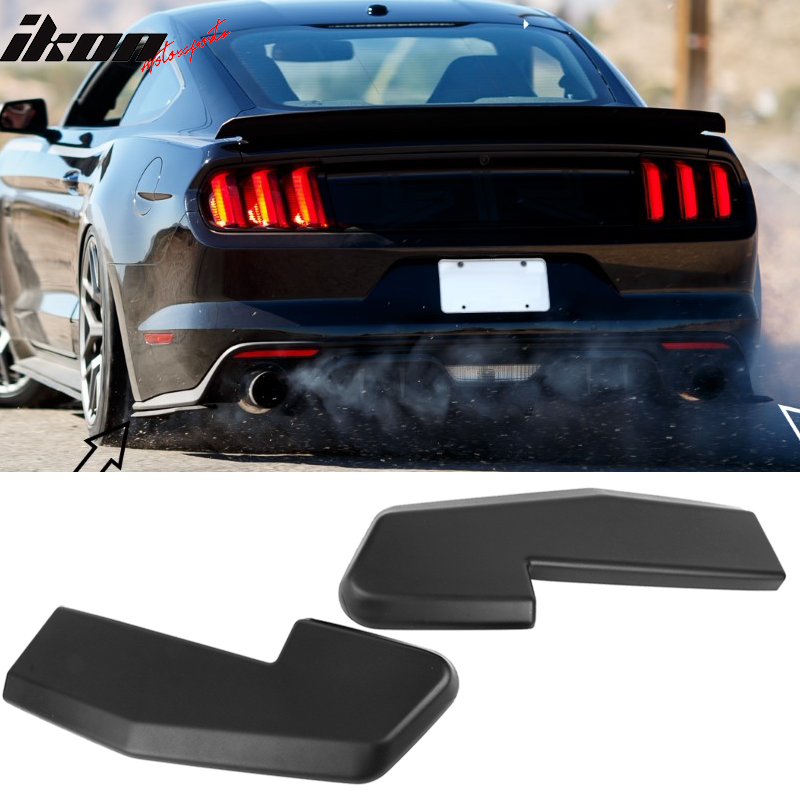 2015-2017 Ford Mustang V1 Matte Black Rear Bumper Lip W/8 Screws PP