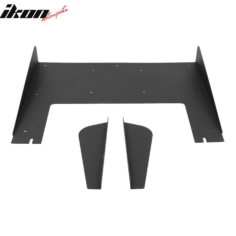 Clearance Sale Universal Rear Bumper Diffuser Lip Splitter Shark Fins Aluminium