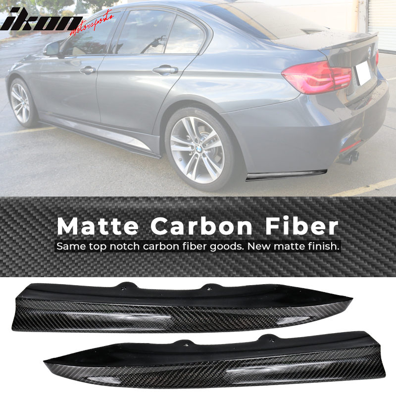 2012-2018 BMW F30 M Sport PSM 2PC Rear Bumper Apron Matte Carbon Fiber