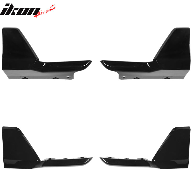 IKON MOTORSPORTS, 2PCS Rear Splitter Aprons Compatible With 2019-2025 BMW G05 X5 M Sport, Rear Bumper Lip Spoiler Cap Splitter Valance Spats Aprons ABS Plastic MP Style Gloss Black Pair, 2020