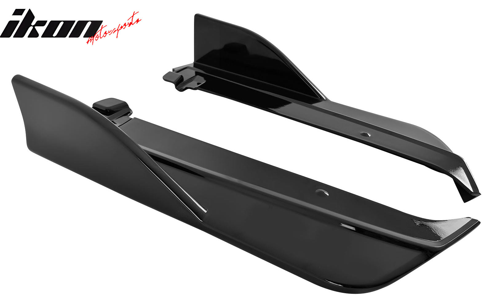 Fits 22-24 Subaru WRX Gloss Black D Style Rear Bumper Lip Side Corner Aprons Cap