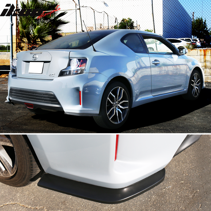 Rear Lip Splitters Compatible With 2014-2016 Scion tC, Unpainted PU by IKON MOTORSPORTS