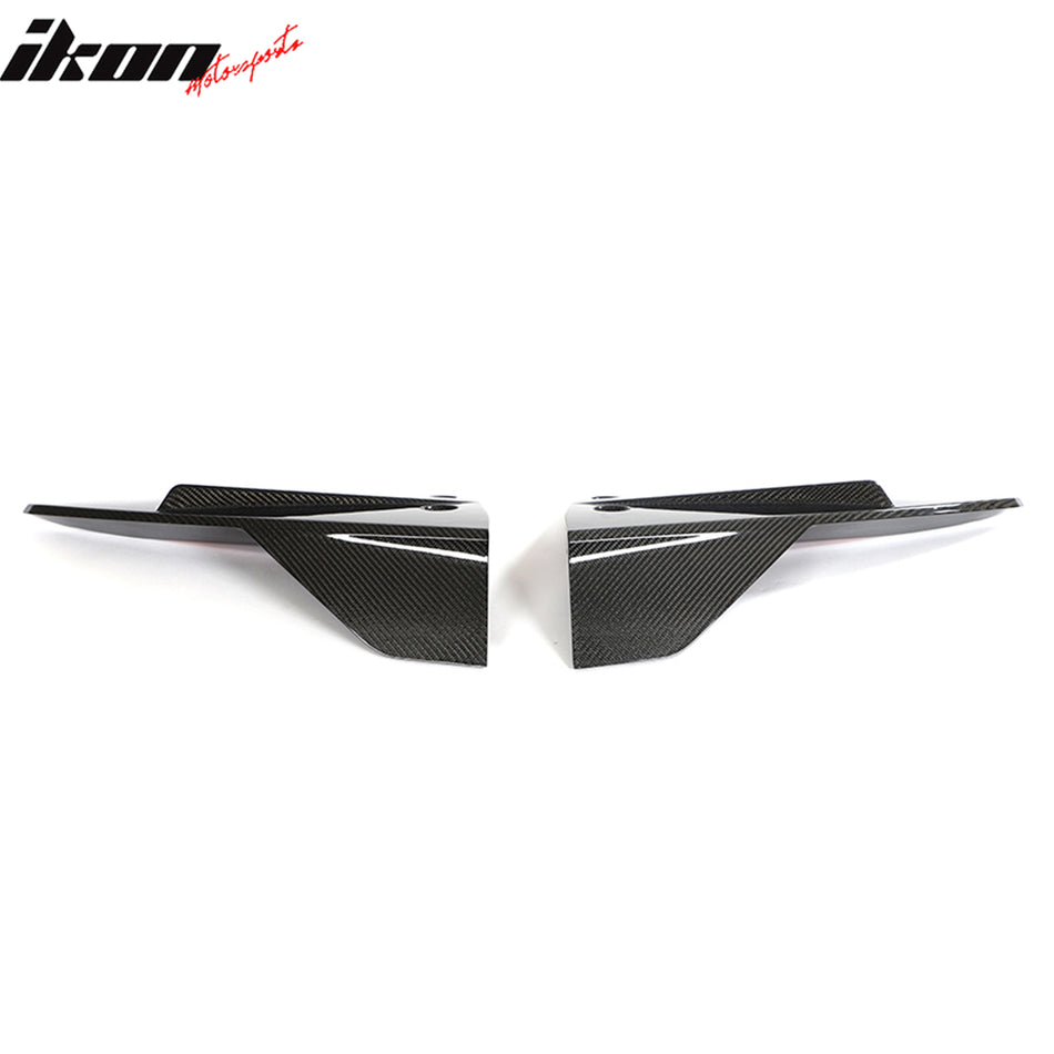 2021-2024 Tesla Model S Gloss Black V Rear Splitter Apron Carbon Fiber