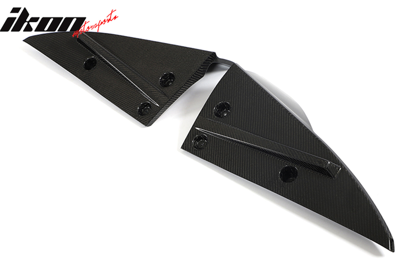 Fits 21-23 Tesla Model S V Style Carbon Fiber Rear Bumper Splitters Gloss Black