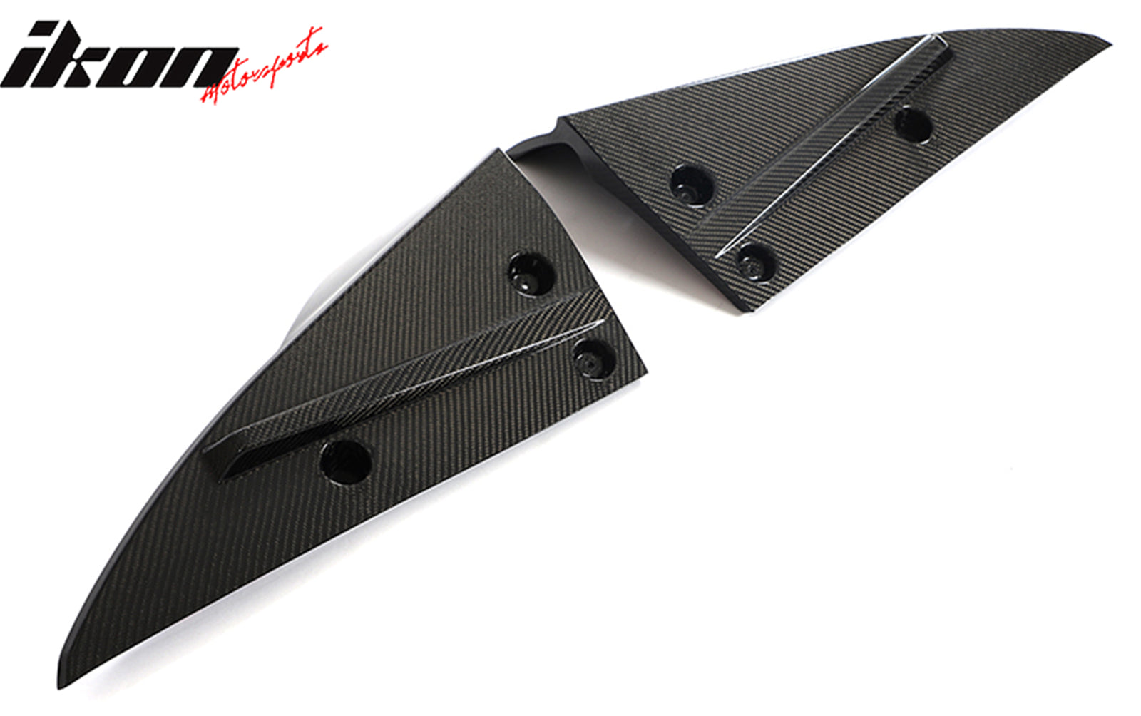 Fits 21-23 Tesla Model S V Style Carbon Fiber Rear Bumper Splitters Gloss Black