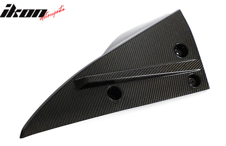 Fits 21-23 Tesla Model S V Style Carbon Fiber Rear Bumper Splitters Gloss Black