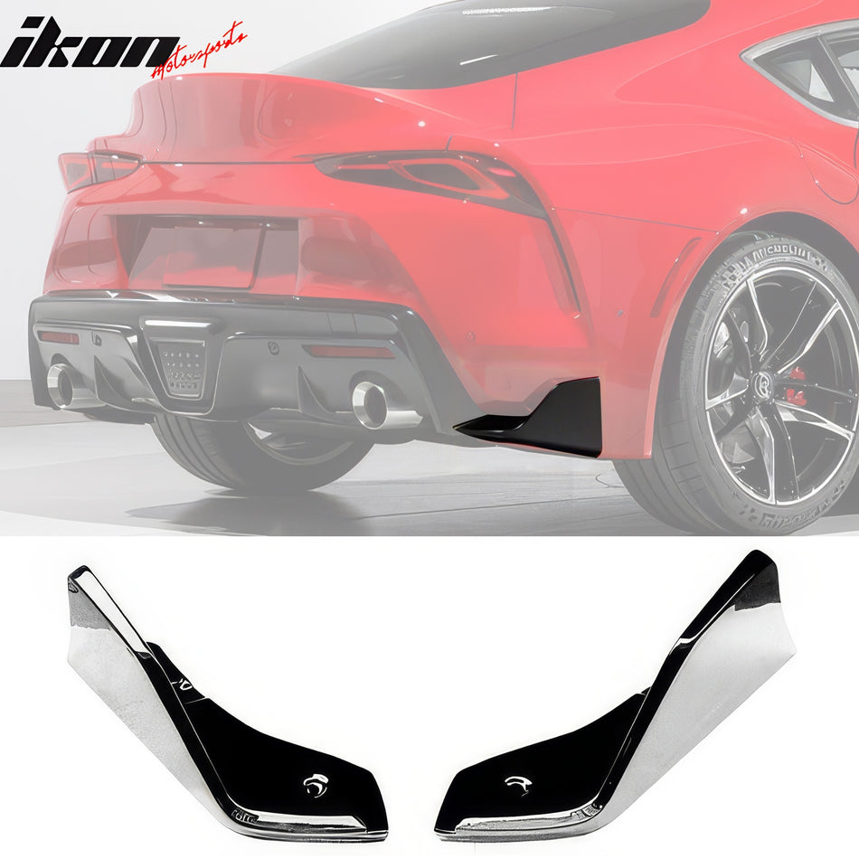 2020-2024 Toyota GR Supra Rear Bumper Splitters AG Gloss Black Aprons