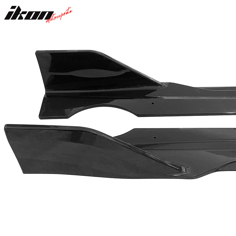 Fits 19-25 BMW G05 X5 M Sport Side Skirts Extension Panel PP Gloss Black 2PC