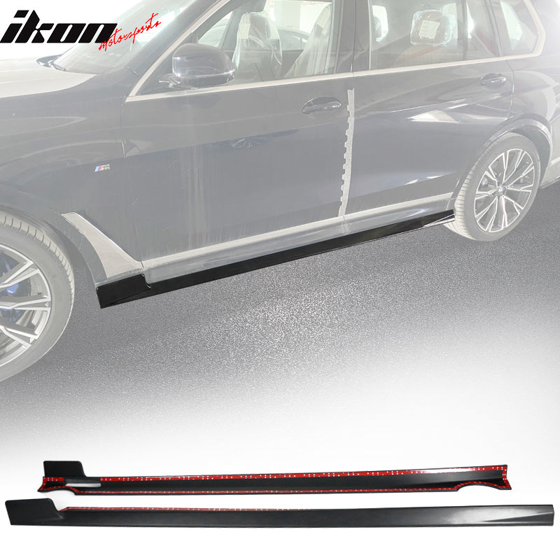 2019-2023 BMW G07 X7 M Sport Primer Side Skirts Lip Extension Pair ABS