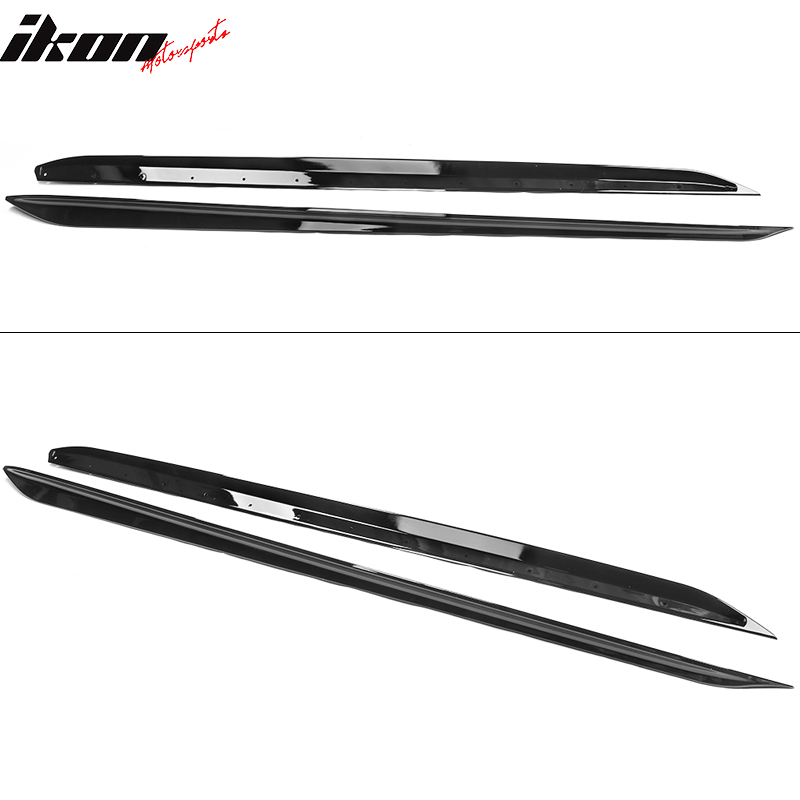 Fits 19-23 BMW G20 M Sport Bumper M-Performance Side Skirt Gloss Black 2PC - ABS