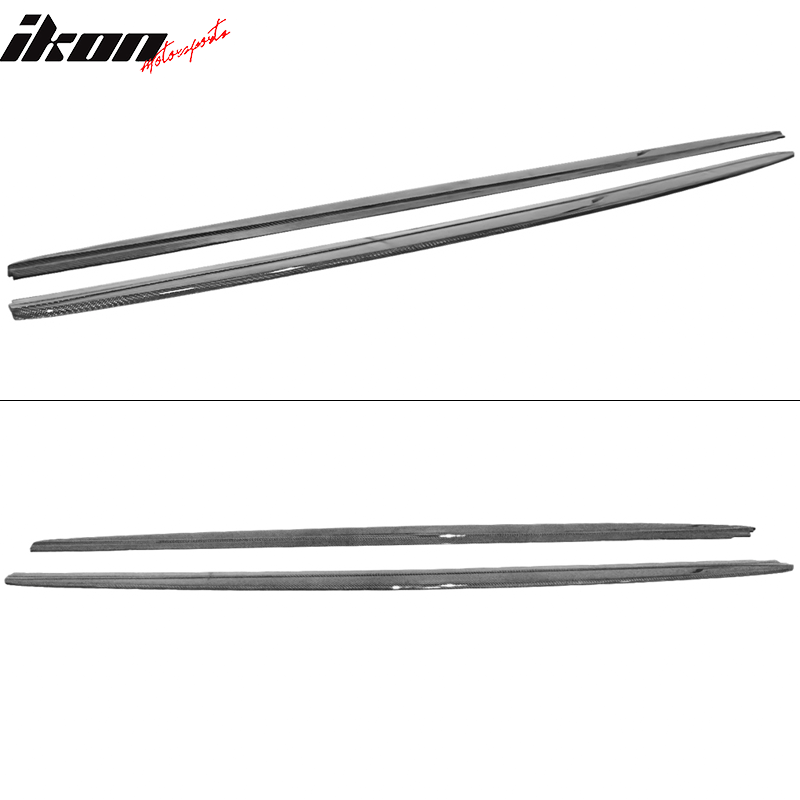 IKON MOTORSPORTS, Side Skirts Compatible with 2017-2023 BMW 5 Series G30, MP Style Side Skirt Extension Rocker Panel Pair