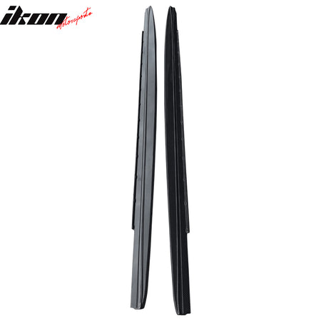 IKON MOTORSPORTS, Side Skirts Compatible with 2017-2023 BMW 5 Series G30, MP Style Side Skirt Extension Rocker Panel Pair