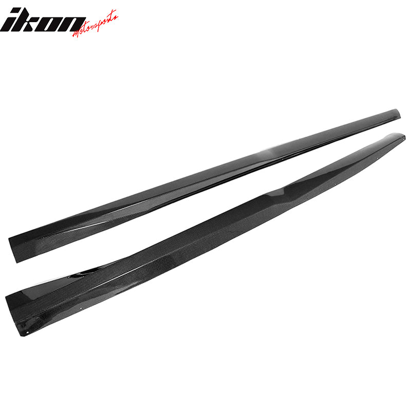 Fits 16-24 Chevy Camaro ZL1 Style Side Skirts Panel Extension 2PC - Carbon Fiber