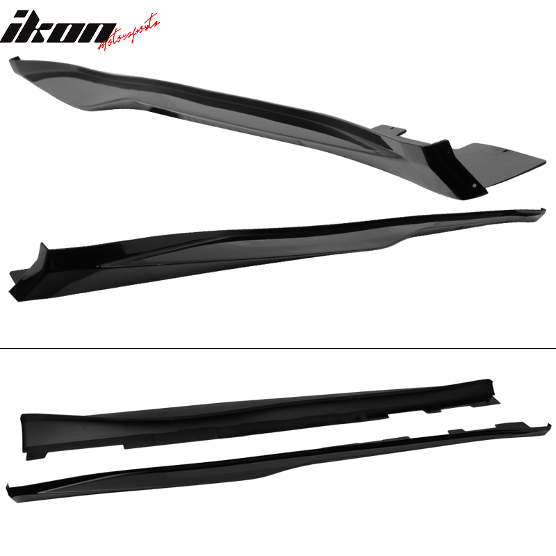 Fits 16-24 Chevy Camaro ZL1 Style Side Skirts Panel Extension 2PC - Carbon Fiber