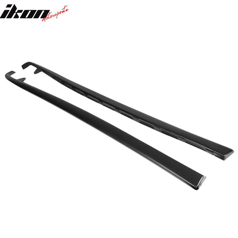 IKON MOTORSPORTS Side Skirts, Compatible With 2005-2013 Chevy Corvette C6 Base Models, ZL1 Style Matte Black PP Side Skirts Left Right Rocker Panel