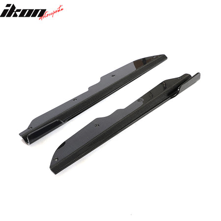 For 20-25 Chevy Corvette C8 IKON Style Carbon Fiber Winglet Side Skirt Extension