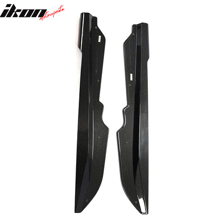 For 20-25 Chevy Corvette C8 IKON Style Carbon Fiber Winglet Side Skirt Extension