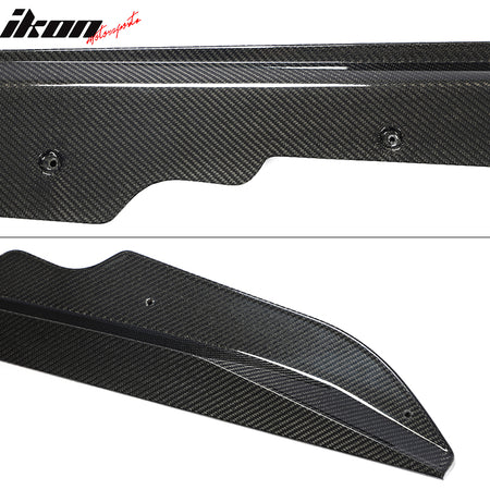 For 20-25 Chevy Corvette C8 IKON Style Carbon Fiber Winglet Side Skirt Extension