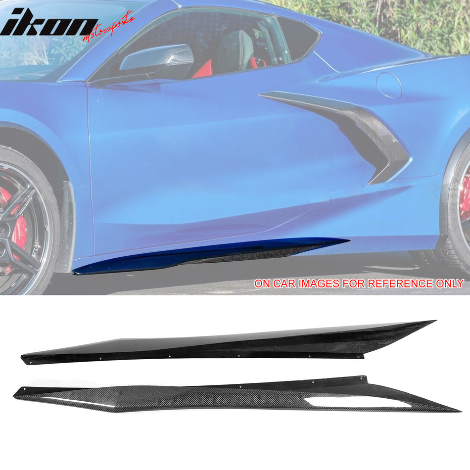 2020-25 Corvette C8 Stingray/Z51 Side Skirts Carbon Fiber Rocker Panel