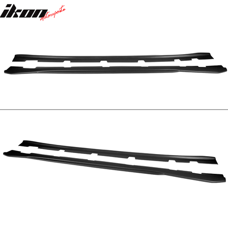 Fits 11-23 Dodge Charger PP 2PCS Side Skirts Extension Rocker Panels Matte Black