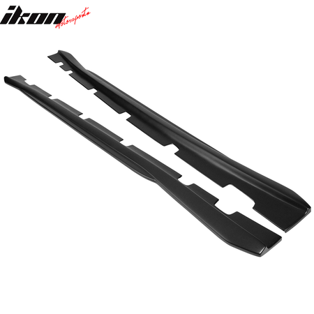 Fits 11-23 Dodge Charger PP 2PCS Side Skirts Extension Rocker Panels Matte Black