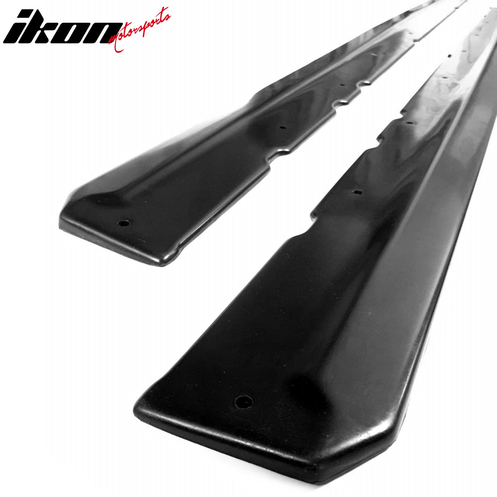 Universal 75" x 5" CDC Style Black Side Skirts Rocker Panel Extension PU - 2PCS