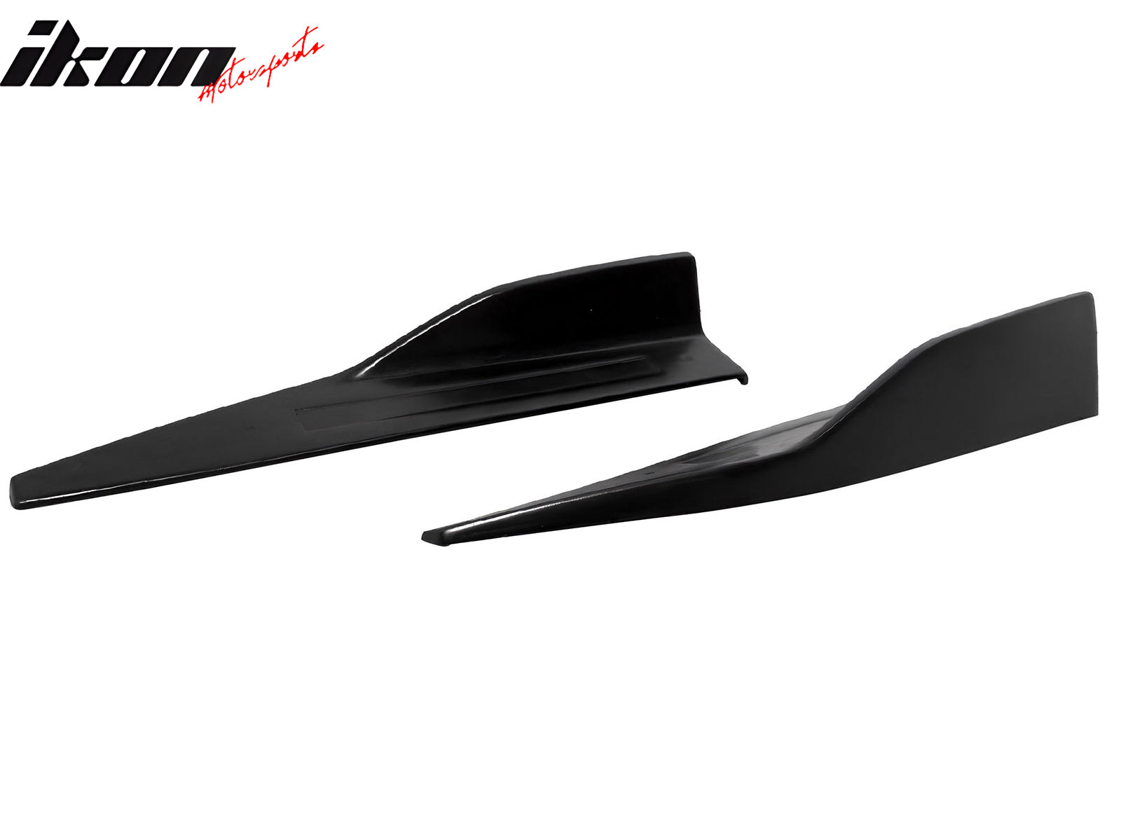 For 15-23 Ford Mustang ROU Style Side Skirts Extension Rocker Winglet Lip PU 2PC