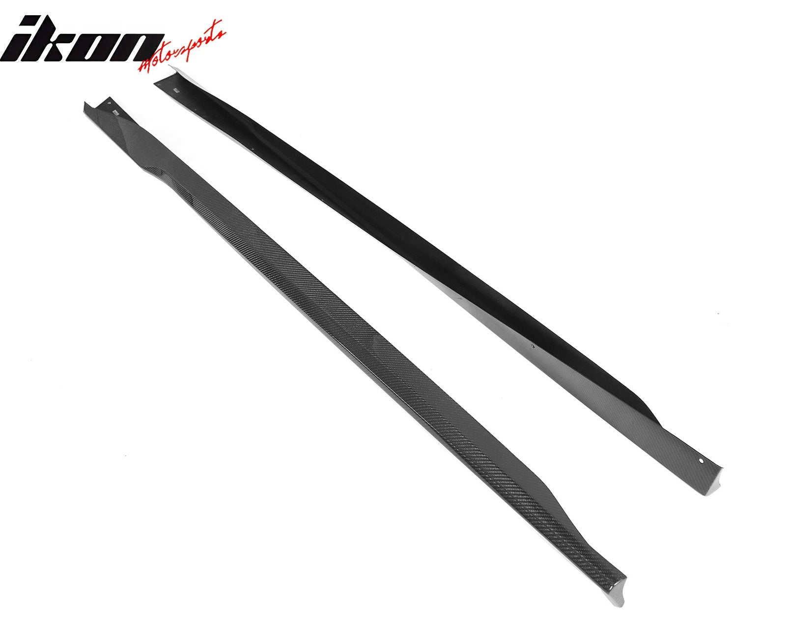 Fits 24-25 Ford Mustang OE Style 2PC Side Skirts Extension Panel Carbon Fiber CF