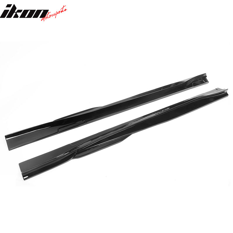 Fits 21-24 Ford Mustang Mach-E Gloss Black Side Skirts Extension Rocker Panel PP