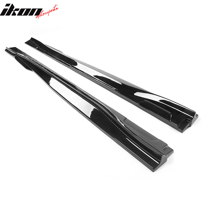 Fits 21-24 Ford Mustang Mach-E Gloss Black Side Skirts Extension Rocker Panel PP