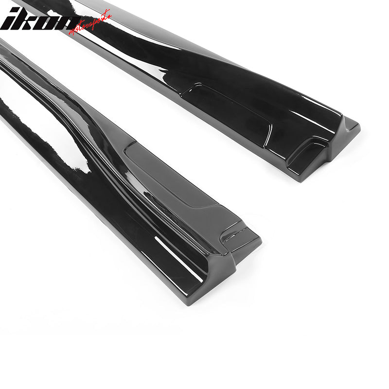 Fits 21-24 Ford Mustang Mach-E Gloss Black Side Skirts Extension Rocker Panel PP