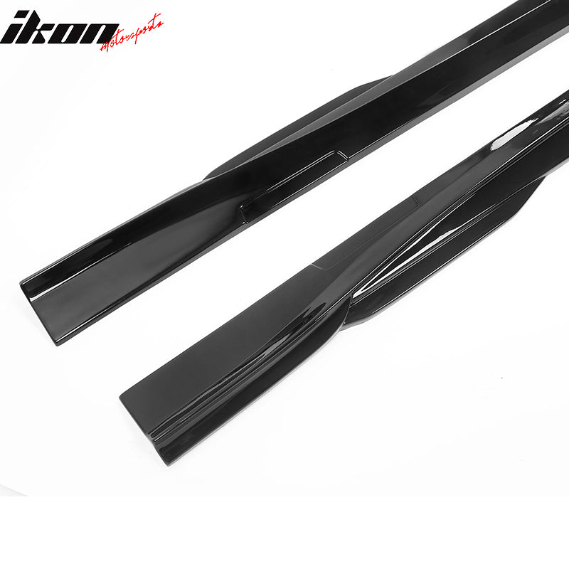 Fits 21-24 Ford Mustang Mach-E Gloss Black Side Skirts Extension Rocker Panel PP