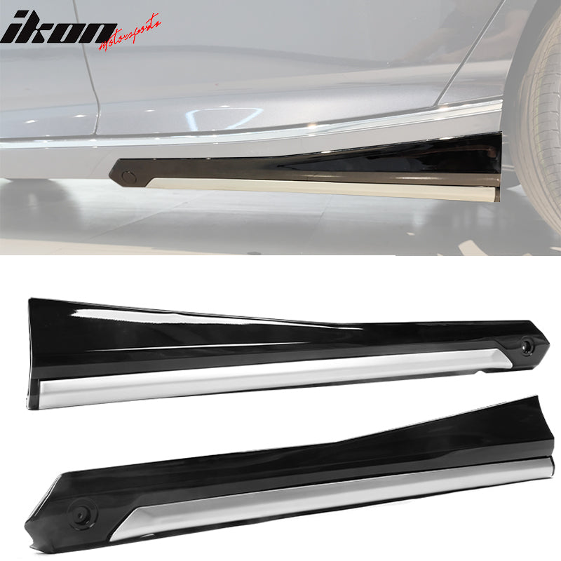 2018-2022 Honda Accord Sedan Gloss Black Side Skirts Rocker Pannel PP