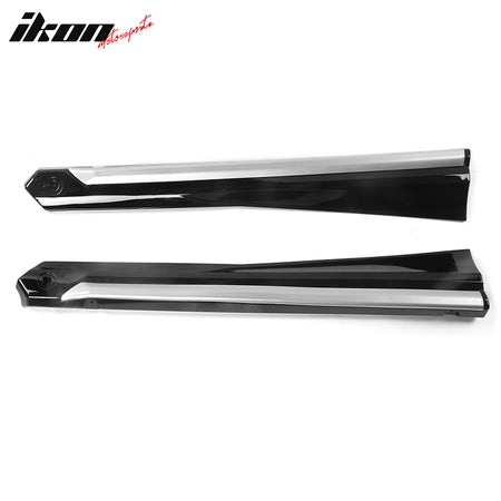 Fits 18-22 Honda Accord Sedan 4Dr 4PCS Side Skirts Rocker Panel PP Gloss Black