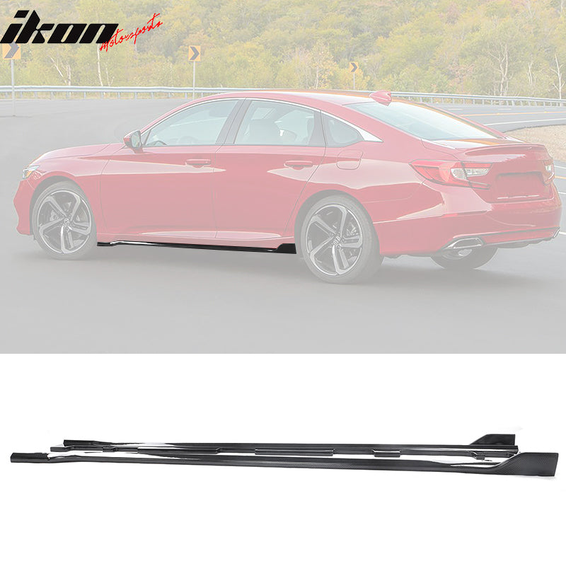 2018-2022 Honda Accord Side Skirts Extension ABS Carbon Fiber Print