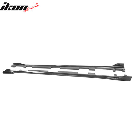 Fits 18-22 Honda Accord IKON Style 2PCS Side Skirts Extension Carbon Fiber Print