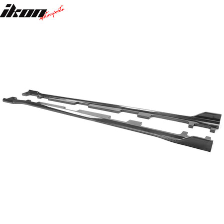 Fits 18-22 Honda Accord IKON Style 2PCS Side Skirts Extension Carbon Fiber Print