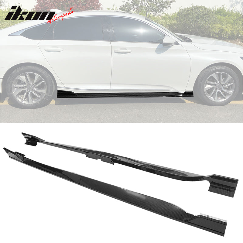 Fits 18-22 Honda Accord 4PCS Side Skirts Extension Rocker Panels PP