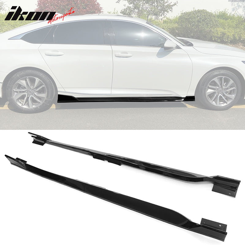 Fits 18-22 Honda Accord 4PCS Side Skirts Extension Rocker Panels PP