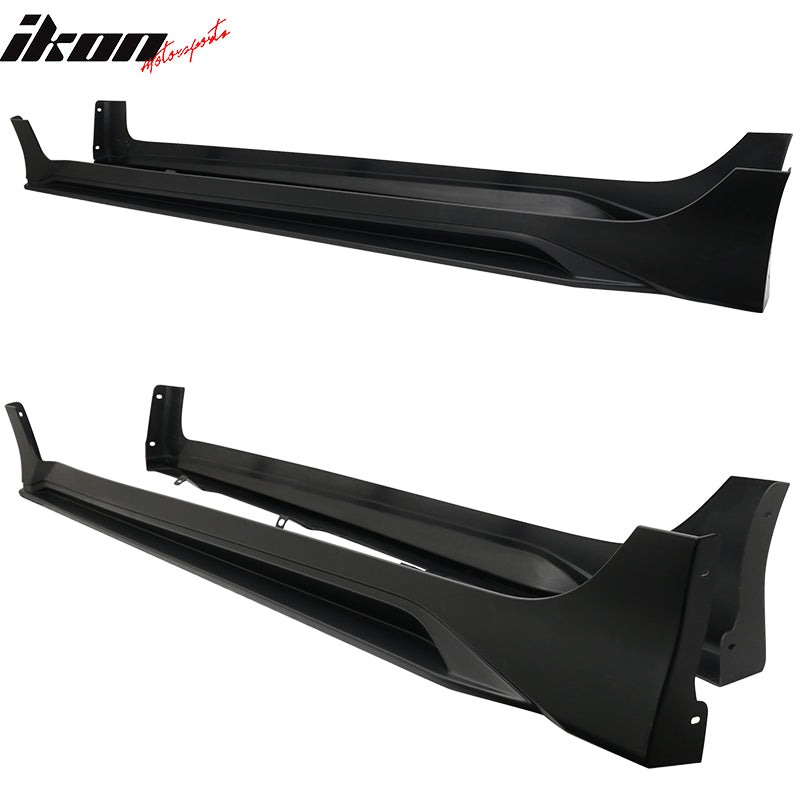 Fits 16-21 Honda Civic Sedan 10th Gen MUG Style Side Skirts Unpainted Black PP