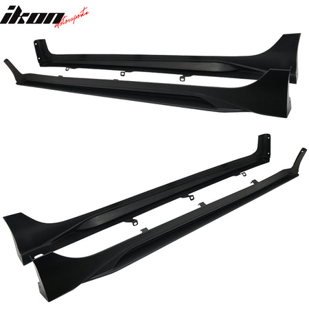 Fits 16-21 Honda Civic Sedan 10th Gen MUG Style Side Skirts Unpainted Black PP