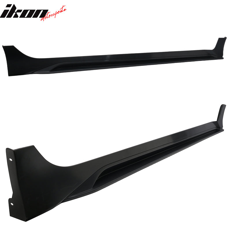 Fits 16-21 Honda Civic Sedan 10th Gen MUG Style Side Skirts Unpainted Black PP